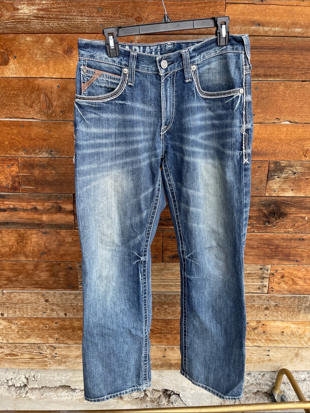 Ariat Men’s Jeans 30x32 Medium Wash Western Denim Straight Bootcut Cowboy